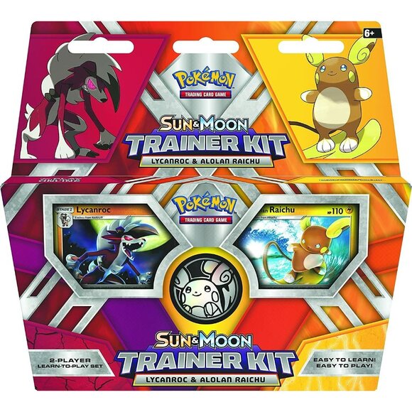 Game Pokémon TCG: Sun & Moon Trainer Kit Lycanroc & Alolan Raichu Card Game 2 pl - Picture 2 of 2